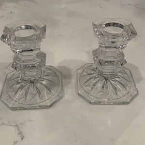 Vintage crystal candle holders